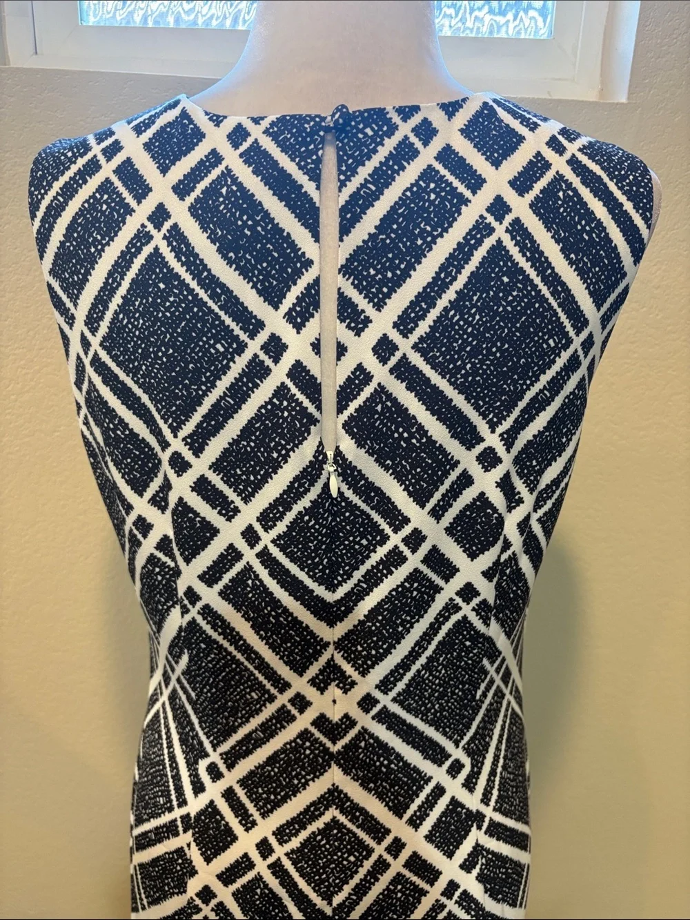 White House Black Market Black and White Plaid Midi Skirt-Size 8